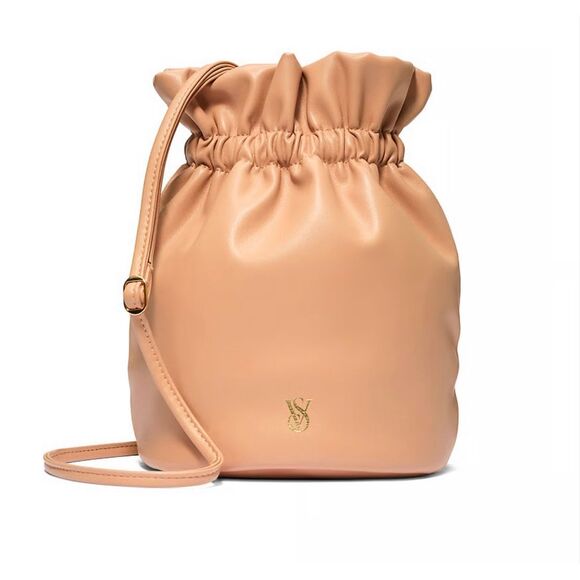 Victoria’s Secret Bare Cinched Top Carryall Bucket Bag Beige NEW - Picture 1 of 5
